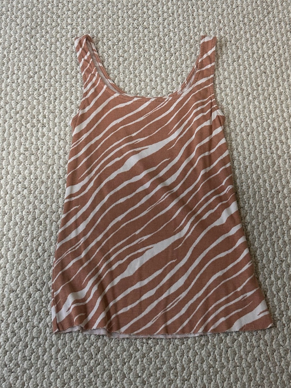 A New Day Brown Zebra Print Top Size XS